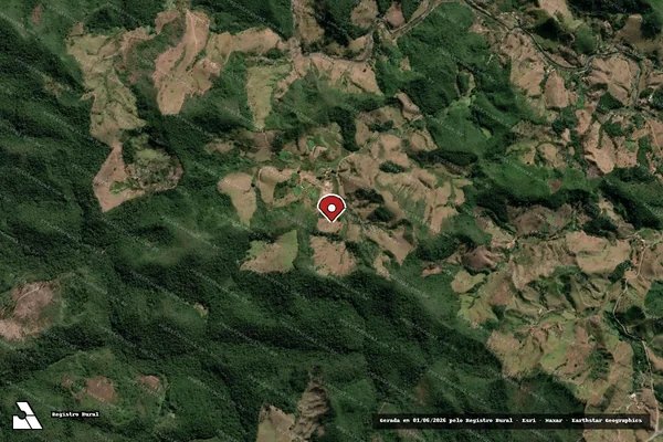 Imagem de satélite — Embargo IBAMA — Infração da Fauna — Bom Jesus do Galho/MG