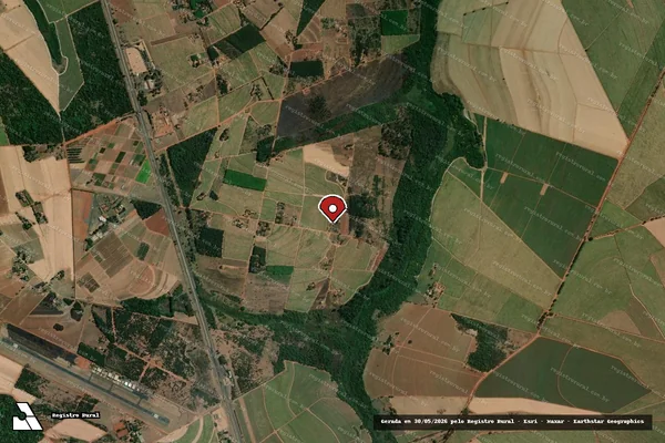 Imagem de satélite — Embargo IBAMA — Infração Ambiental - Bebedouro/SP