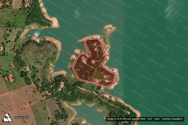Imagem de satélite — Embargo IBAMA — Infração da Flora — Unaí/MG