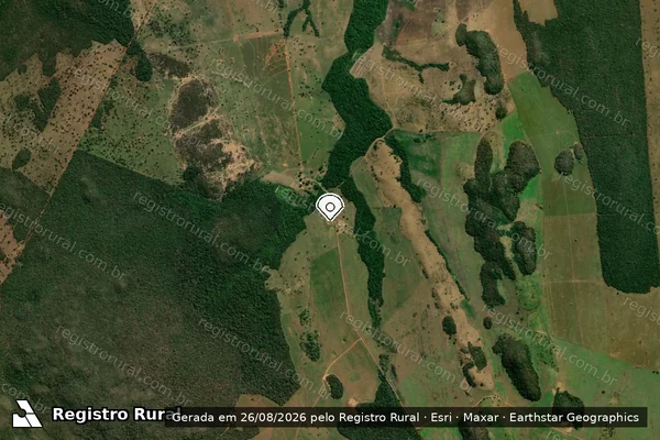 Imagem de satélite — Embargo IBAMA — Infração da Flora — Bodoquena/MS