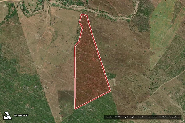 Imagem de satélite de Infração Ambiental em Poço Redondo - SE