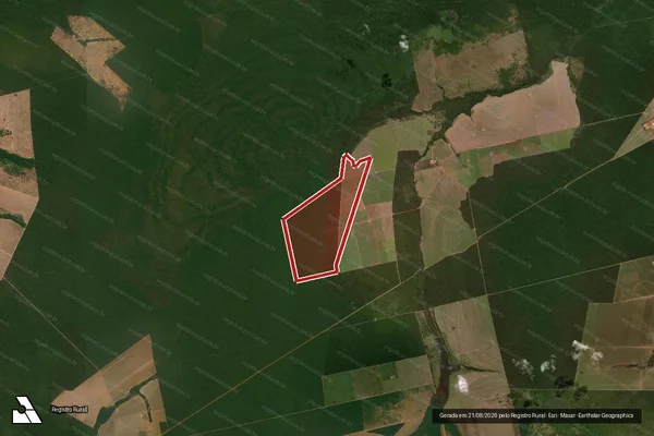 Imagem de satélite de Infração Ambiental em Gaúcha do Norte - MT