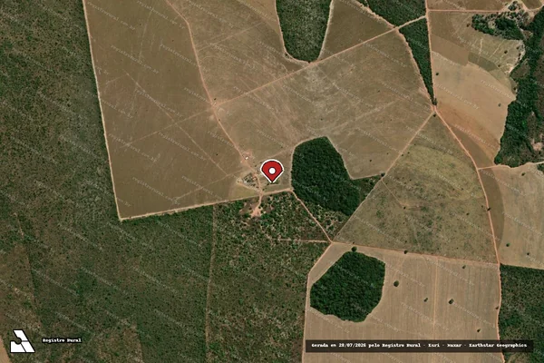 Imagem de satélite — Embargo Ambiental — Tupirama/TO