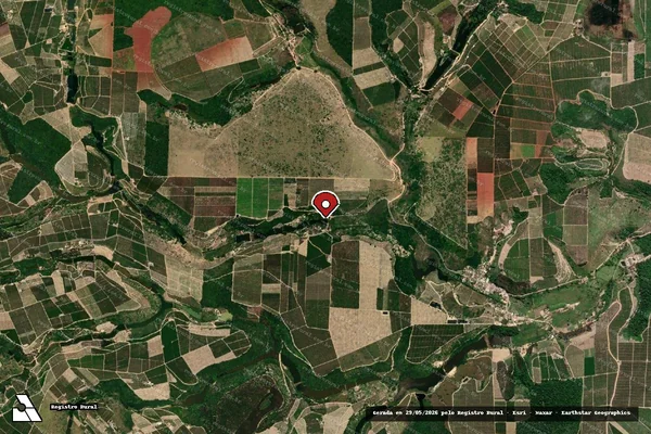 Imagem de satélite de Infração Ambiental em Vila Valério - ES (marcador da localização)