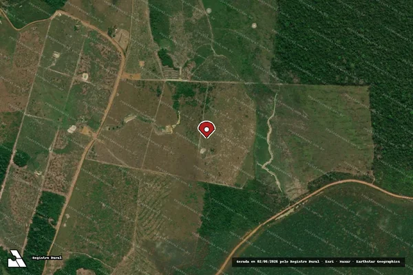 Imagem de satélite de Infração Ambiental em Machadinho D'Oeste - RO (marcador da localização)