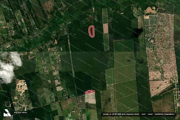 Imagem de satélite de Infração da Flora em São José de Mipibu - RN