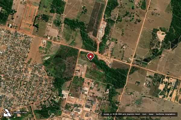 Imagem de satélite de Infração Ambiental em Alta Floresta - MT (marcador da localização)