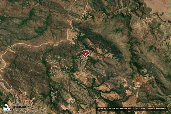 Imagem de satélite de Infração da Flora em Brasília - DF (marcador da localização)