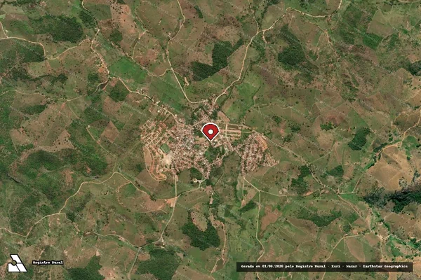 Imagem de satélite de Infração da Fauna em Goiabeira - MG (marcador da localização)