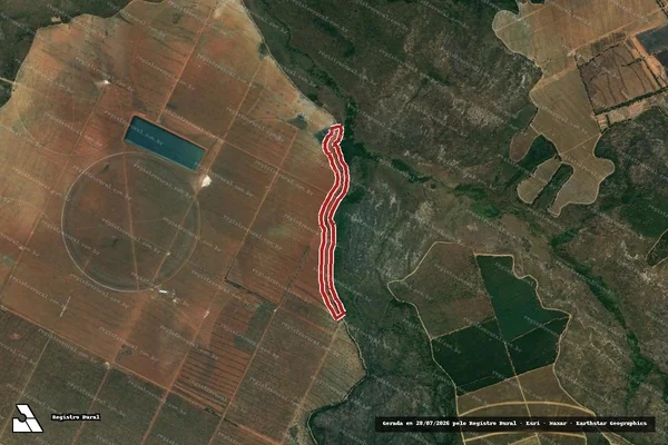 Imagem de satélite — Embargo IBAMA — Infração Ambiental — Floriano/PI