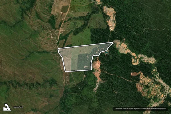 Imagem de satélite — Embargo IBAMA — Infração referente a Qualidade Ambiental — Vila Bela Da Santíssima Trindade/MT