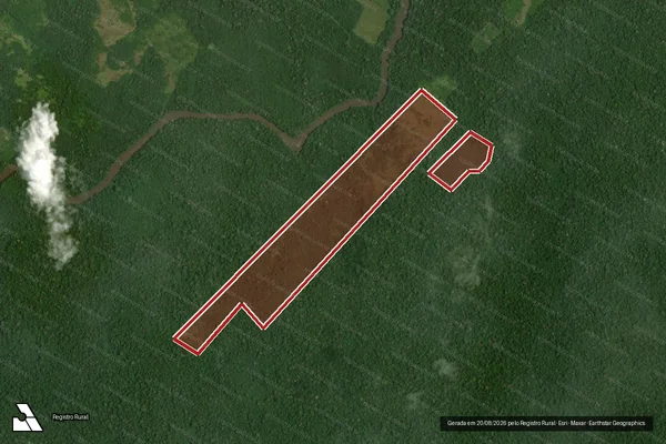 Imagem de satélite de Infração da Flora em São João da Baliza - RR
