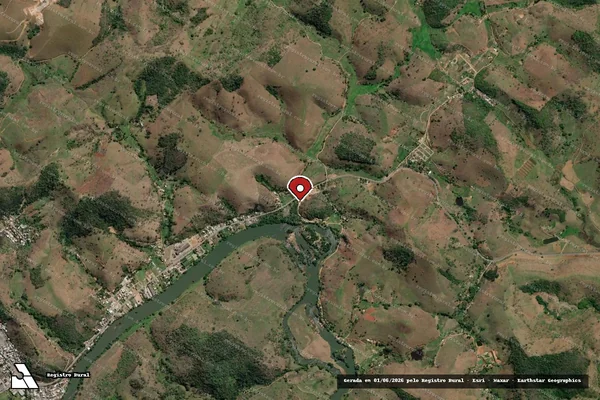 Imagem de satélite de Infração da Fauna em Santo Antônio de Pádua - RJ (marcador da localização)