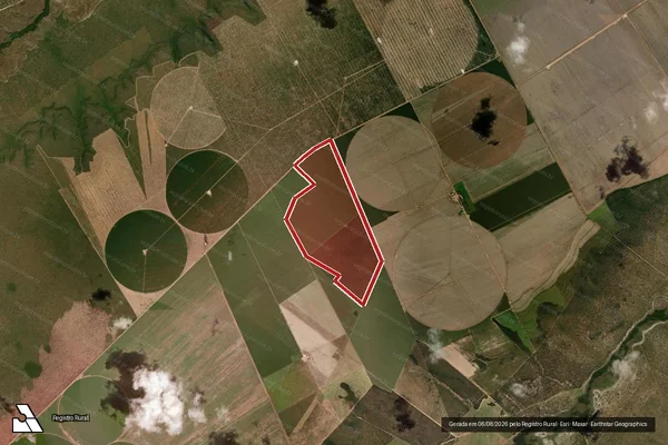 Imagem de satélite — Embargo IBAMA — Infração da Flora - Jaborandi/BA