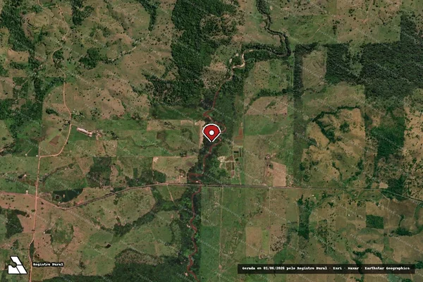 Imagem de satélite de Infração Ambiental em Colorado do Oeste - RO (marcador da localização)