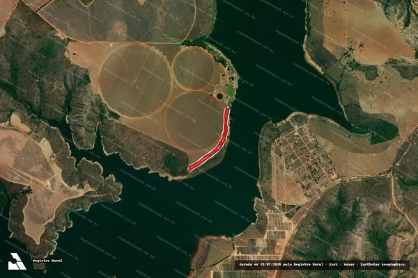 Imagem de satélite — Embargo IBAMA — Infração da Flora — Cristalina/GO