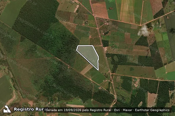 Imagem de satélite — Embargo IBAMA — Infração da Flora - São José do Rio Claro/MT