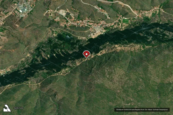 Imagem de satélite de Infração Ambiental em Canindé de São Francisco - SE (marcador da localização)