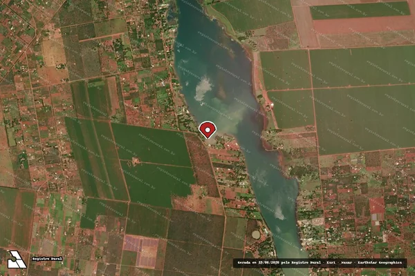 Imagem de satélite de Infração da Flora em Brasília - DF (marcador da localização)
