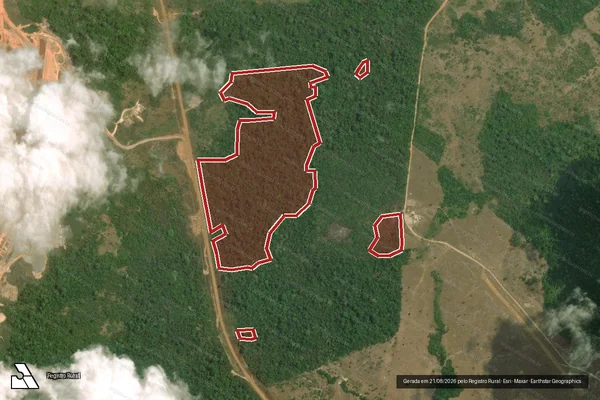 Imagem de satélite de Infração da Flora em Vitória do Xingu - PA