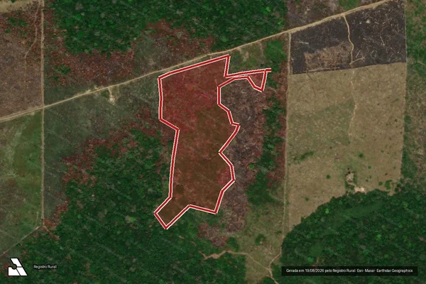 Imagem de satélite de Infração Ambiental em Candeias do Jamari - RO