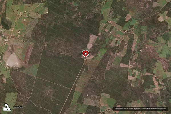 Imagem de satélite — Embargo IBAMA — Infração da Flora - Riacho de Santana/BA