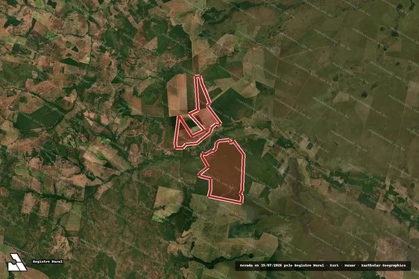 Imagem de satélite de Infração Ambiental em Ribeirão Cascalheira - MT