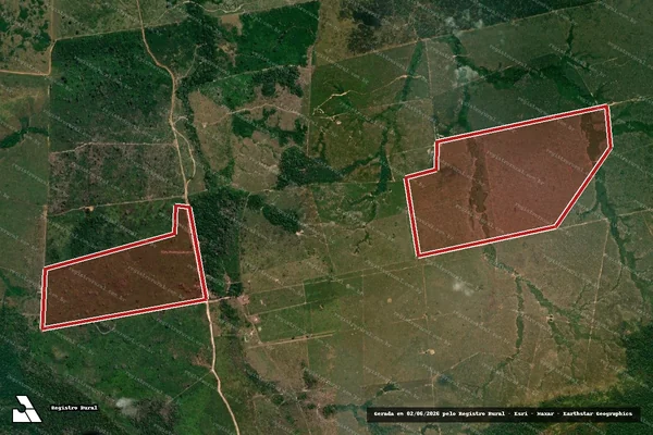 Imagem de satélite de Infração da Flora em Lábrea - AM