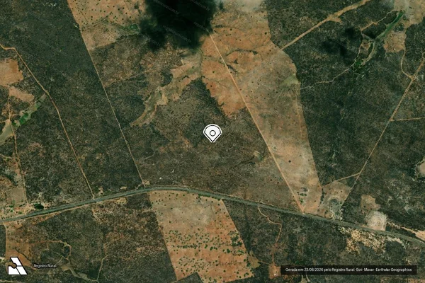 Imagem de satélite — Embargo IBAMA — Infração da Flora — Prata/PB