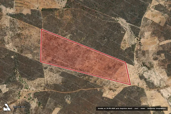 Imagem de satélite — Embargo IBAMA — Infração Ambiental — Campos Sales/CE