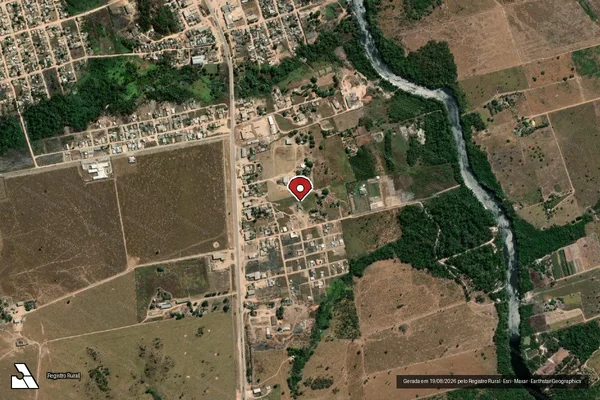 Imagem de satélite de Infração Ambiental em Altamira - PA (marcador da localização)