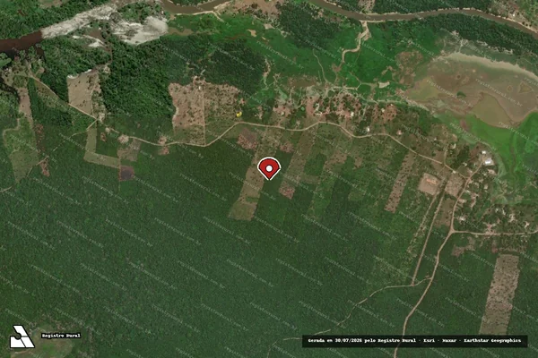 Imagem de satélite — Embargo IBAMA — Infração de Administração Ambiental(Não Classificada-Móvel) — Juruti/PA