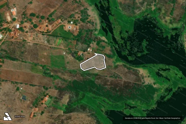 Imagem de satélite — Embargo IBAMA — Infração da Flora — Boqueirão/PB