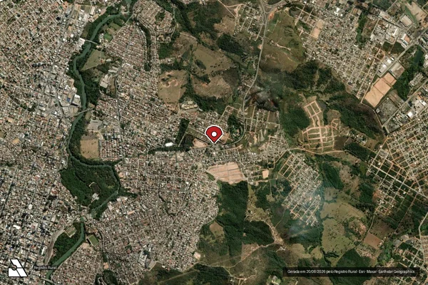 Imagem de satélite — Embargo IBAMA — Infração da Flora - Divinópolis/MG