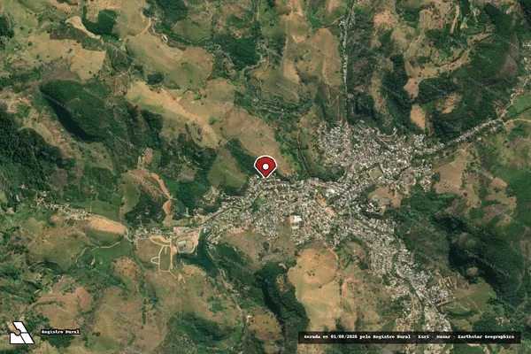 Imagem de satélite de Infração da Fauna em Mimoso do Sul - ES (marcador da localização)