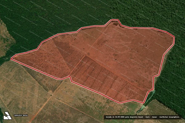 Imagem de satélite de Infração Ambiental em Matupá - MT