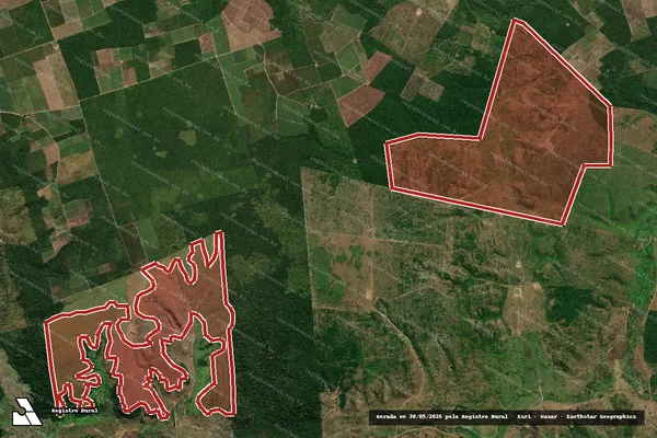 Imagem de satélite — Embargo IBAMA — Infração da Flora — São Domingos do Maranhão/MA