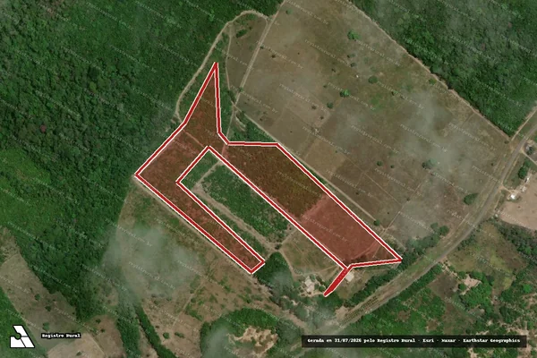 Imagem de satélite de Infração Ambiental em Cantá - RR