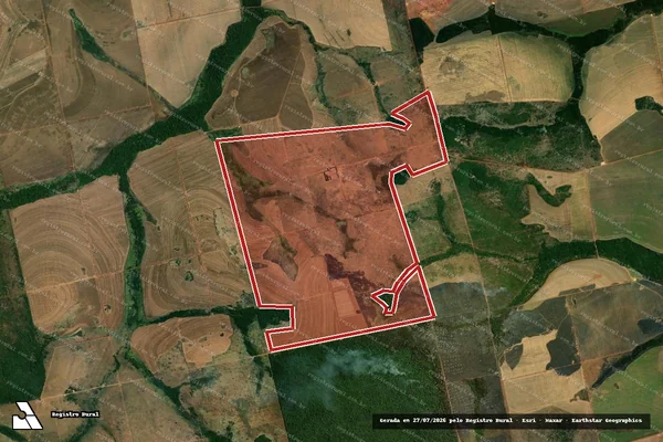 Imagem de satélite de Infração da Flora em São José do Xingu - MT