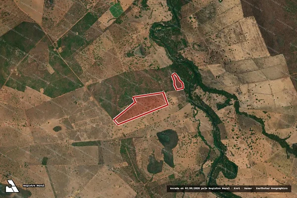 Imagem de satélite — Embargo IBAMA — Infração da Flora — Arraias/TO