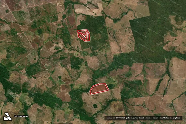 Imagem de satélite de Infração da Flora em Vila Rica - MT