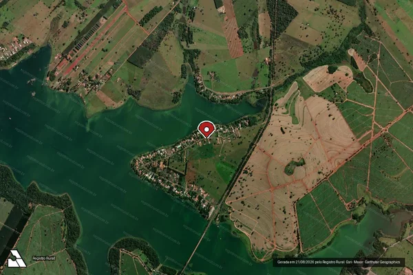 Imagem de satélite — Embargo IBAMA — Infração Ambiental - Três Fronteiras/SP