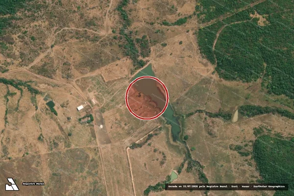 Imagem de satélite de Infração da Flora em Colíder - MT