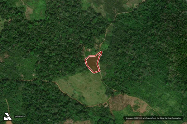Imagem de satélite — Embargo IBAMA — Infração Ambiental - Monte Alegre/PA