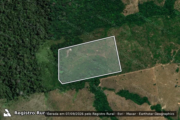 Imagem de satélite de Desmatamento em Rurópolis - PA