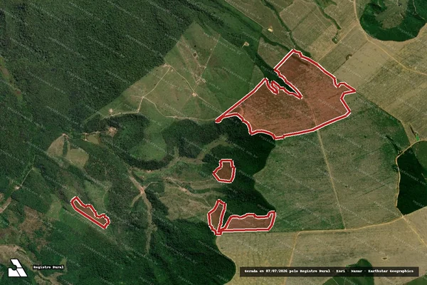Imagem de satélite — Embargo IBAMA — Infração da Flora — Santa Luzia/MA