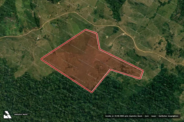 Imagem de satélite — Embargo IBAMA — Infração da Flora - Sena Madureira/AC
