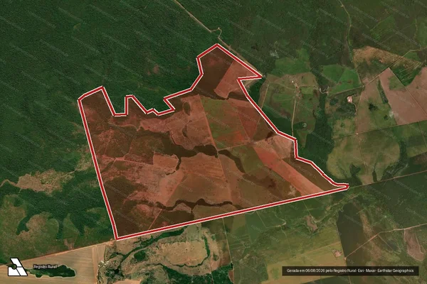Imagem de satélite — Embargo IBAMA — Infração Ambiental - Canabrava do Norte/MT