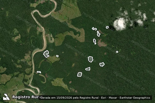 Imagem de satélite de Infração da Flora em Feijó - AC