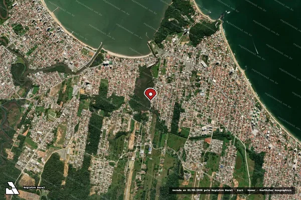 Imagem de satélite de Infração de pesca(Não Classificada-Móvel) em Itajaí - SC (marcador da localização)